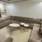 كنب جديد متكامل بملحقاته ستاره وطاولات رخاميه وطاولات خدمه