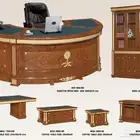 ملكي اثاث مكاتب طقم فخم جلد اخضر كامل طقم طاولة اجتماع كرسي