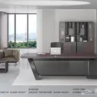 طقم مكتب مدير فخم مودرن مع اثنين دولاب و طاولة شائي