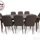 Wooden dining table 8 chairs