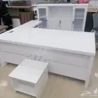 Office tables set manager table chairs leather sofa