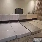 سرير خشب بو س نفر واحد او نفر ونص اي لون موجود