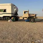 راس رينو 5 طن المكينه والقير على الشرط والدبل مفصول