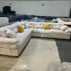 كنب جديد جاهز حرف ال و7نفر بأسعار مناسبة شامل التوصيل