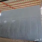 باب حديد لون رصاصي ارتفاع 3متر في اربعه متر عرض حديد جديد