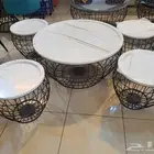 طاولات خدمة ستيل زجاج