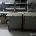 عربة نقل صينيات الطعام امريكي مع باب وعجلات للمطاعم