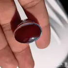 خاتم فضة بحجر العقيق اليماني كرزي تم البيع