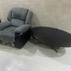 كرسي استرخاء و طاوله