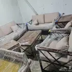 جلسات خارجية خشب وحديد