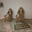 كراسي ذهبية تركية فخمة وأريكة