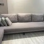كنب صالة زاوية يمين حرف L للبيع مع ملحقاته
