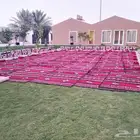 تاجير خيام اوروبي والشعبيه والكنب والجلسات والدفايات والكراس