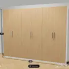 3 وحدات خزائن ايكيا - ابيض وبيج مع الاكسسوارات