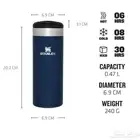 مق ستانلي لحفظ الحرارة و البرودة 0.47 مل ازرق اسود