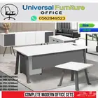 جديد مكتب طقم مودرن لون أبيض تصميم عصيرية مكاتب مدير و كرسي
