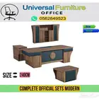 جديد مكتب مدير كراسي و طاولة إجتماع و مكاتب مودرن جلد أخضر
