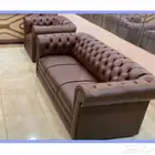 كنب جلد مكتبي لون بني لون اسود لون رصاصي و لون اخضر حق مكتب