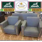 جديد طقم كنب مكتبي جلد فخم رصاصي و جلسه انتظار مودرن