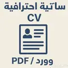 تصميم cv( سيره ذاتيه)احترافي