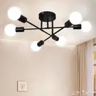 ثريا سقف أسود ب 6 لمبات جديدة