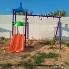 لعبة جماعية زحليقة مزدوجه مع مرجيحه مزدوجه