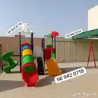 لعبة جماعية كبيرة برج مع ثلاث زحاليق وثلاث مراجيح