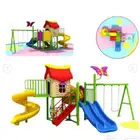 مجموعة ألعاب أطفال مراجيح مع زحاليق مع بعض داخليه خارجيه