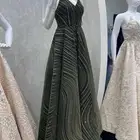 للبيع فستان زيتي شك فخم