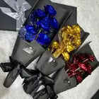 بوكيه ورد مطلي بالذهب