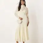 فستان حليبي من موقع asos