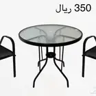 طقم طاولة مع كرسيين