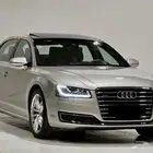 اودي A8 ممشى قليل بحاله الوكاله لون مميز نظيف جدا