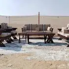 جلسات خشب حديد جاهز تفصيل خارجية طقم اطقم كاملة تقسيط