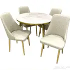 طاولة طعام دائري رخام