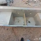 مغسلة ستيل حوضين