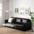 كنب ايكيا جلد اسود