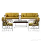 جلسات الخارجية حديد خشب