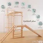سلم المغامرة  من شركة هوبا المخصص للأطفال - خشب طبيعي -