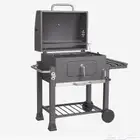 شواية فحم متنقلة بغطاء ورف جانبي (جديدة)