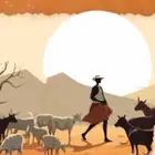 راعي غنم بقر مزارع