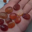 للبيع مجموعة فصوص منقوشة مميزة من العقيق اليماني