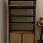 دولاب رفوف وكتب خشب اصلي