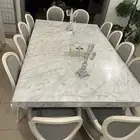 للبيع طاوله طعام رخام طبيعي 12 كرسي