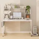 طاولة مكتبيه مع ارفف علويه