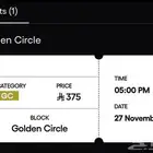 تذكرة حفل kpop masterz ايتيز وبامبام فئة قولدن سيركل ب 290