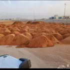 رمل احمر تربه زراعية صبيز ازفلت مقشور او مقشوط