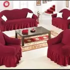 تلبيسة كنب تركي تفصيل 3 قطع كبيره مستعمله استعمال نظيف