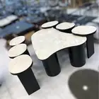 أطقم طاولات وطني بديل رخام وزجاج