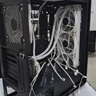 pc case with cpu water cooler fan rgb fans